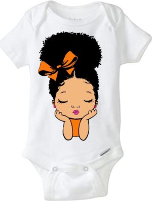 Baby with Orange Ribbon