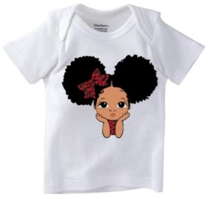 Baby with Dark Red Ribbon