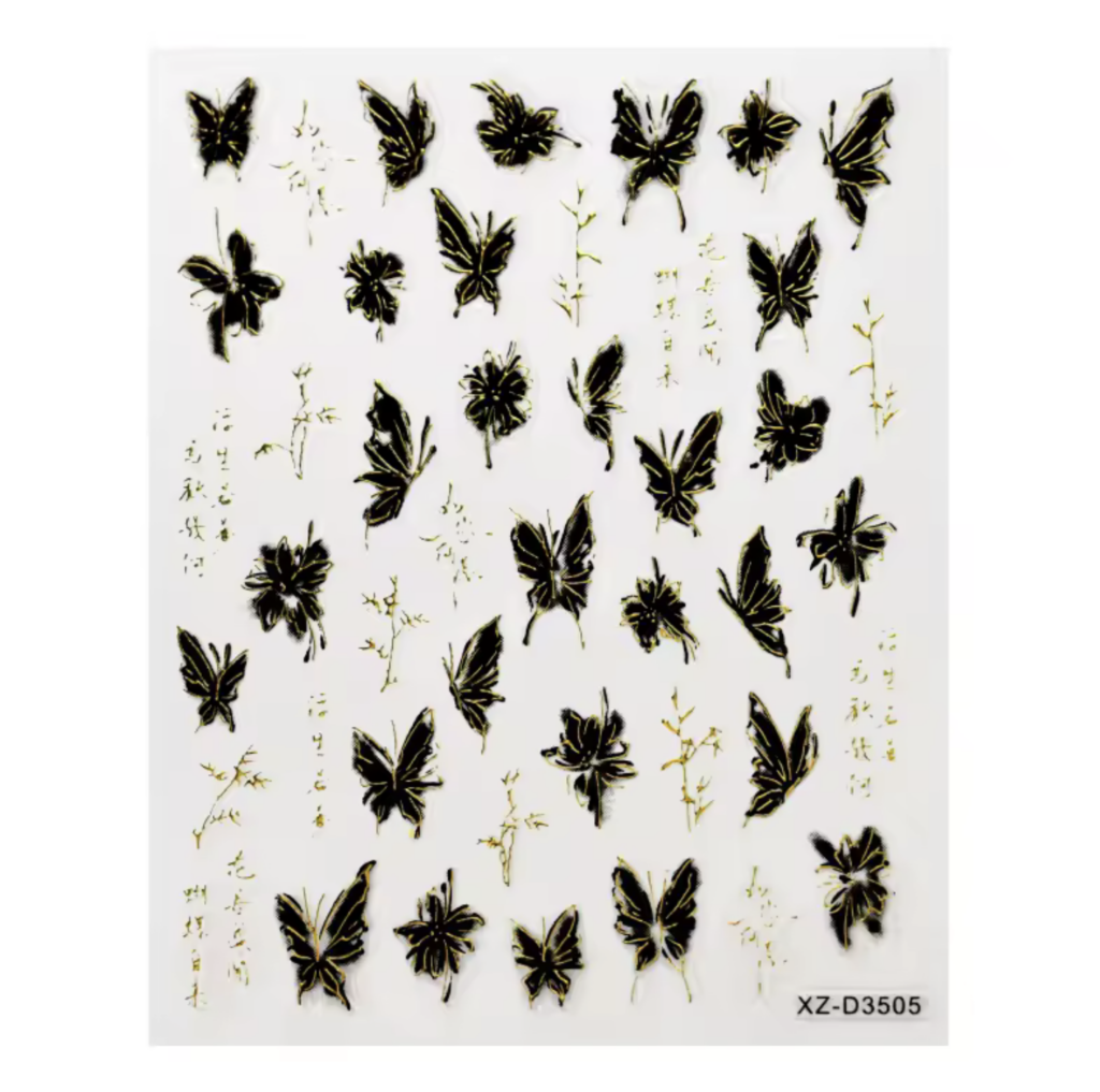 black & gold butterflies