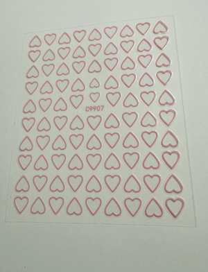 hearts two nail decals