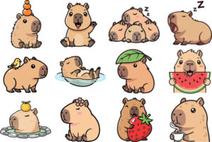 Capybara Sticker Landscapes