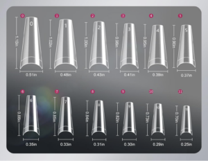 half cover coffin nail tips